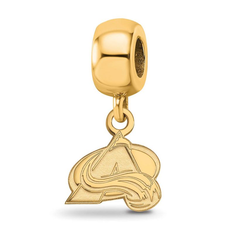 14k Yellow Gold Plated Sterling Silver Nhl Avalanche Xs Dangle Bead